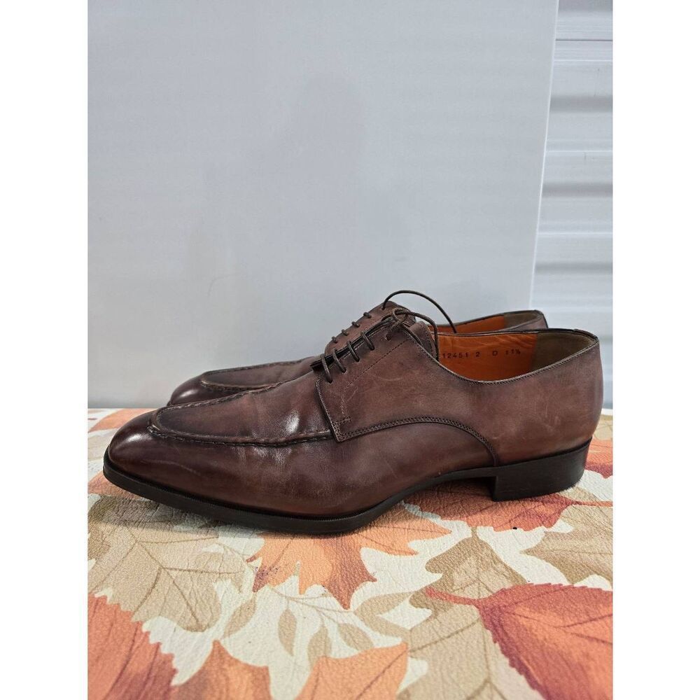 Santoni Made in Italy Men’s Leather Dress Shoes Size 11.5 Brown